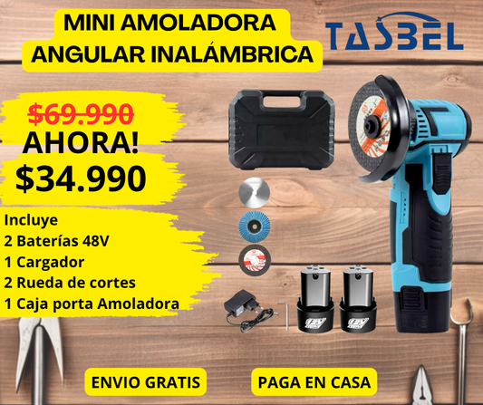 MINI AMOLADORA ANGULAR INALAMBRICA