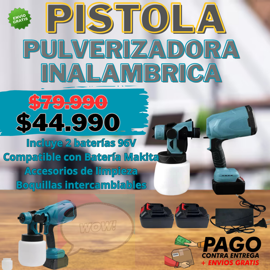 Pistola pulverizadora inalambrica