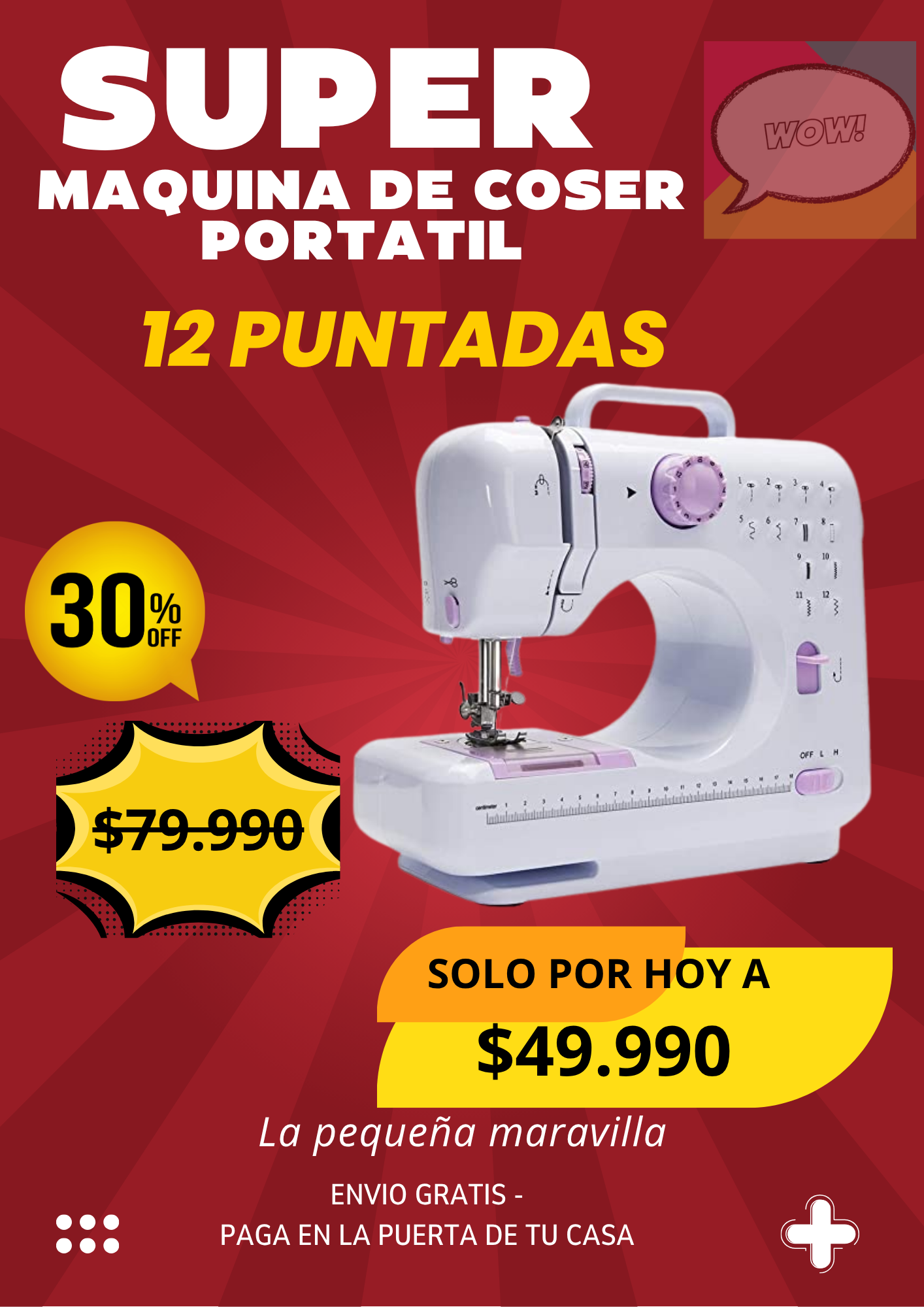 Máquina de Coser Portátil: La Pequeña Maravilla de 12 puntadas ✨