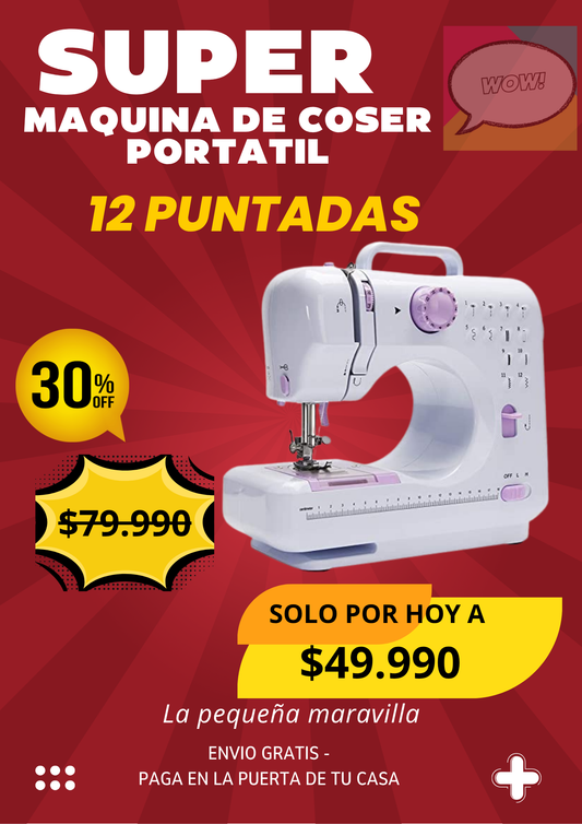 Máquina de Coser Portátil: La Pequeña Maravilla de 12 puntadas ✨
