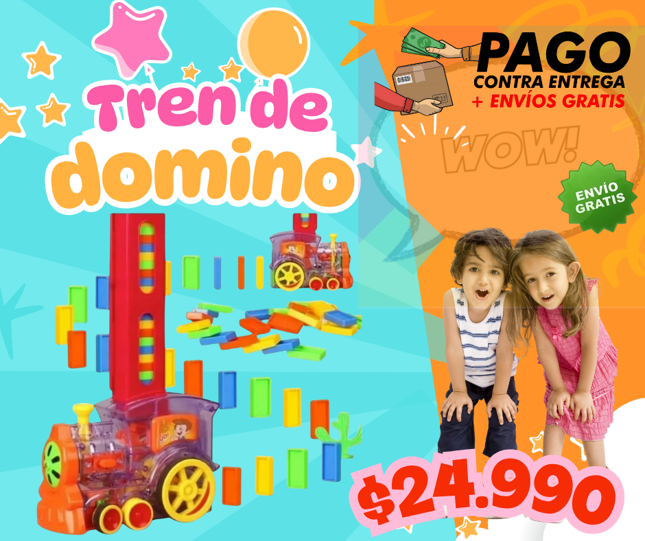 🚂✨ ¡JUGUETE TREN DOMINO! ✨🚂
