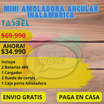 MINI AMOLADORA ANGULAR INALAMBRICA