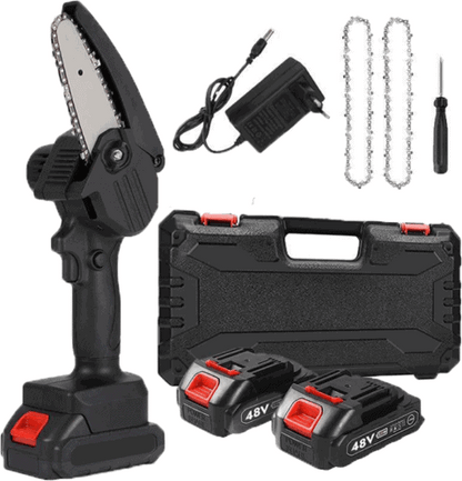 Mini Motosierra Eléctrica + Caja de Herramientas de 46 piezas